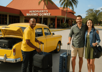 Aeropuerto-Maximo-Gomez-Foto-Clientes-y-Chofer