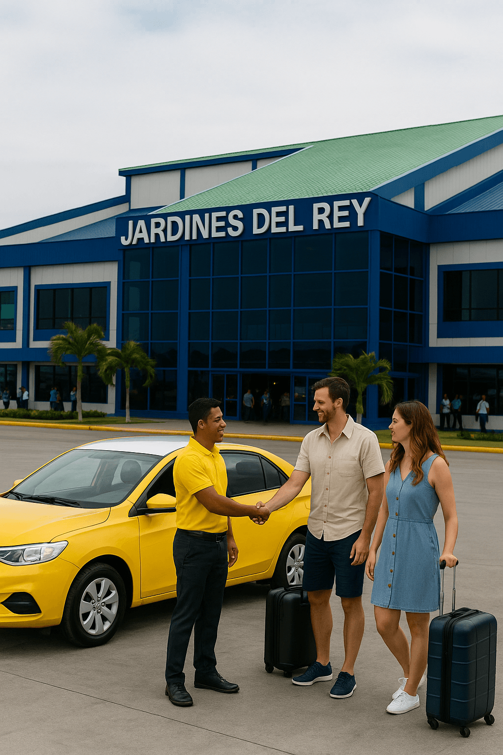 Aeropuerto jardines del rey cayo coco foto con clientes y chofer | taxi to or from airports | cubadriver